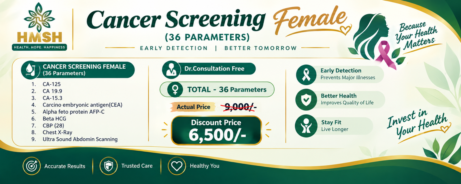 Cancer Screening Female package
